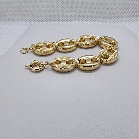 Brand New Bazilian 18k Gold Filled Mariner Link Bracelet - Picture 2 of 4